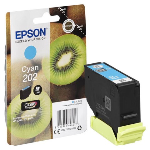 Epson oryginalny ink / tusz C13T02F24010, 202, cyan, 1x4.1ml, Epson XP-6000, XP-6005