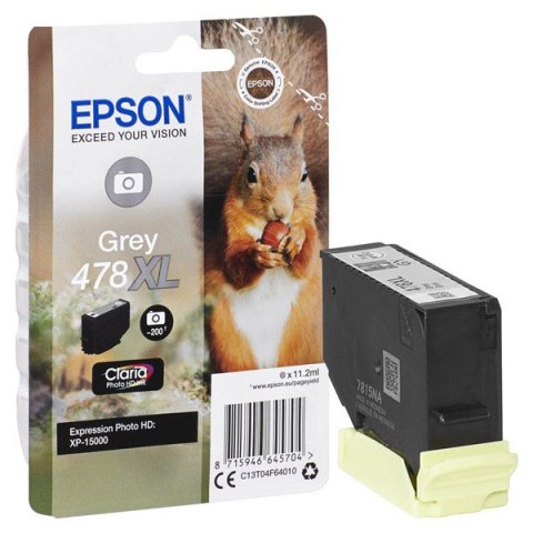 Epson oryginalny ink  tusz C13T04F64010  478XL  grey  10.2ml  Epson XP-15000