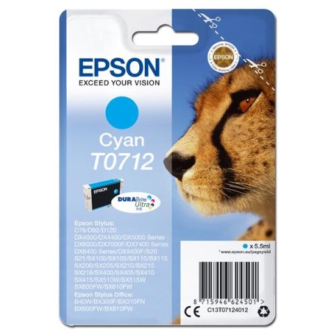 Epson oryginalny ink  tusz C13T07124012 cyan 375s 55ml Epson D78 DX4000 DX4050 DX5000 DX5050 DX6000 DX605