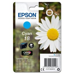 Epson oryginalny ink / tusz C13T18024012, T180240, cyan, 3,3ml, Epson Expression Home XP-102, XP-402, XP-405, XP-302