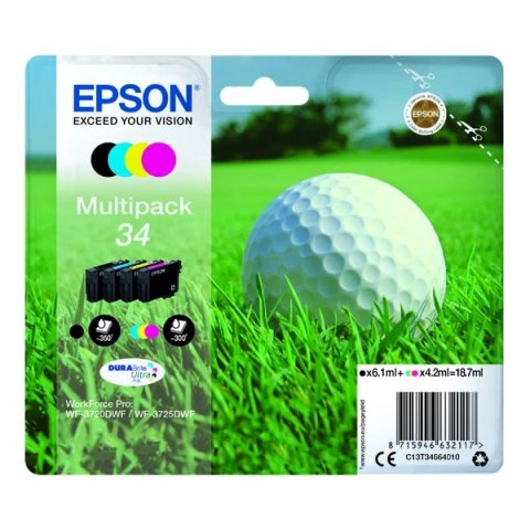 Epson oryginalny ink  tusz C13T34664010  T346640  CMYK  18.7ml  Epson WF-3720DWF  3725DWF