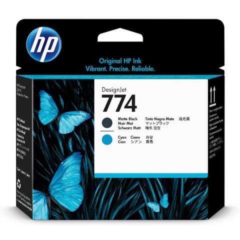 HP oryginalny głowica drukująca P2W01A HP 774 matte black/cyan 1szt HP DesignJet Z6810