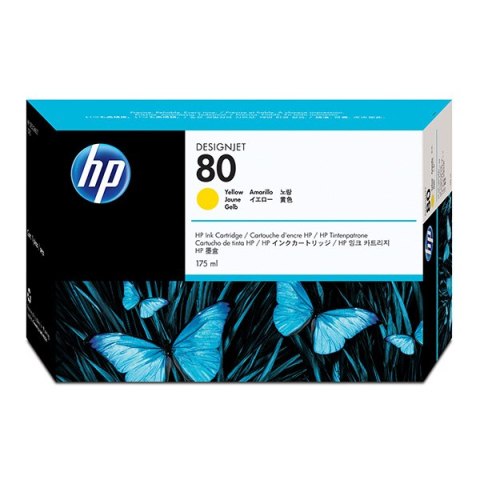 HP oryginalny ink / tusz C4873A HP 80 yellow 175ml HP DesignJet 1050 C 1055 C CM