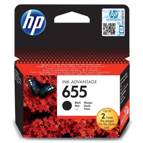 HP oryginalny ink / tusz CZ109AE HP 655 black 550s HP Deskjet Ink Advantage 3525 5525 6525 4615 e-AiO