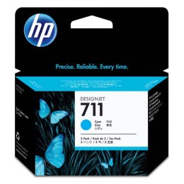 HP oryginalny ink / tusz CZ134A HP 711 cyan 3x29ml 3szt HP DesignJet T120 T520