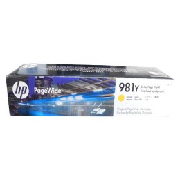 HP oryginalny ink   tusz L0R15A HP 981Y yellow 16000s 185ml extra duża pojemność HP PageWide MFP E58650 556 Flow 586