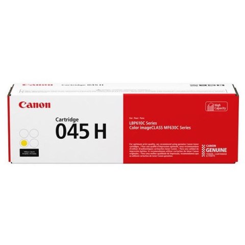 Canon oryginalny toner 045HY, yellow, 2200s, 1243C002, high capacity, Canon LBP613Cdw, 611Cn, MFP635Cx, 633Cdw, 631Cn