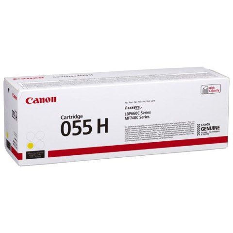 Canon oryginalny toner 055YH yellow 5900s 3017C002 high capacity Canon MF742Cdw MF744Cdw MF746Cx LBP663Cdw LBP664Cx