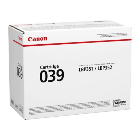 Canon oryginalny toner CRG 039, black, 11000s, 0287C001, Canon imageCLASS LBP351dn,352dn,i-SENSYS LBP351x,352x
