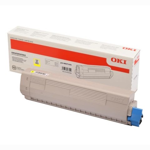 OKI oryginalny toner 46471101, yellow, 7000s, OKI C823, C833, C843