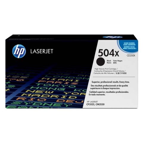 HP oryginalny toner CE250X black 10500s HP 504X HP Color LaserJet CP3525