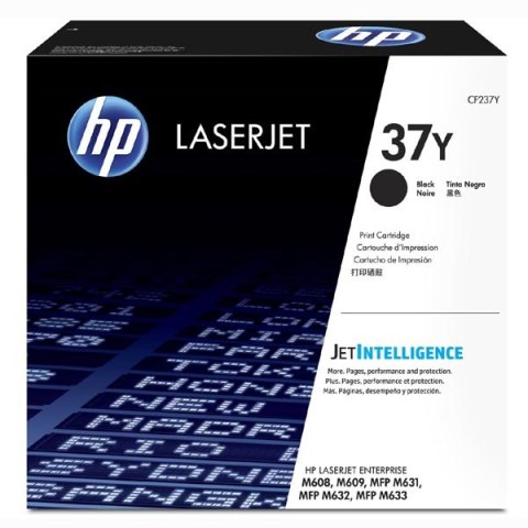 HP oryginalny toner CF237Y, black, 41000s, HP 37Y, extra duża pojemność, HP Laserjet Enterprise Flow M631, 632, M608, M609,631