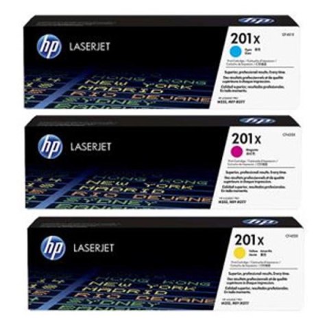 HP oryginalny toner CF253XM CMY 6900 (3x2300)s HP 201X HP Color LaserJet MFP M277 Pro M252 M274 CMY 3szt