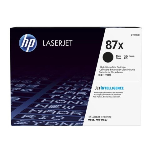 HP oryginalny toner CF287X black 18000s HP 87X high capacity HP LJ Enterprise M506 HP LJ Pro MFP M527 M501n 1230g