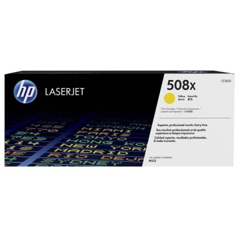 HP oryginalny toner CF362X yellow 9500s HP 508X high capacity HP Color LaserJet Enterprise M552dnM553dn553n553x