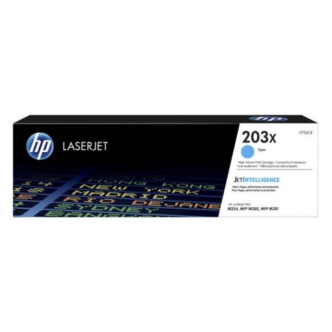 HP oryginalny toner CF541X cyan 2500s HP 203X high capacity HP Color LaserJet Pro M254 M280 M281