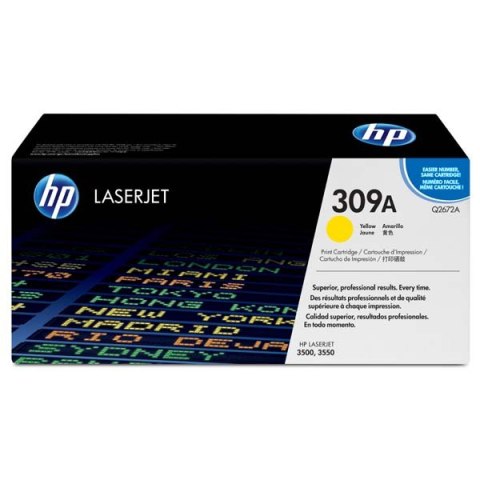 HP oryginalny toner Q2672A yellow 4000s HP 309A HP Color LaserJet 3500 N 3550 N DN DTN