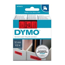 Dymo oryginalny taśma do drukarek etykiet, Dymo, 45017, S0720570, czarny druk/czerwony podkład, 7m, 12mm, D1