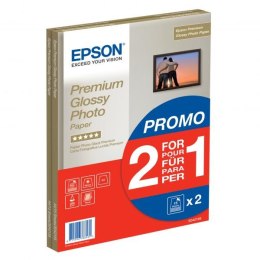 Epson Premium Glossy Photo Pa, foto papier, połysk, biały, A4, 255 g/m2, 30 szt., C13S042169, atrament,gratis 1+1