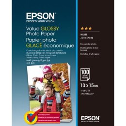 Epson Value Glossy Photo Paper foto papier połysk biały 10x15cm 183 gm2 100 szt. C13S400039 atrament