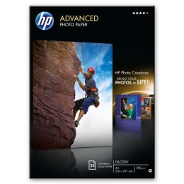 HP Advanced Glossy Photo Pa foto papier połysk zaawansowany biały A4 250 g/m2 25 szt. Q5456A atrament