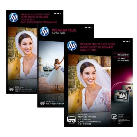 HP Premium Plus Glossy Pho foto papier połysk biały 10x15cm 4x6" 300 g m2 25 szt. CR677A atramentbez marginesu