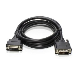 Kabel DVI (24+1) M- DVI (24+1) F, Dual link, 2m, przedłużacz, czarna, Logo