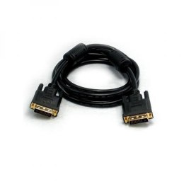 Kabel DVI (24+1) M- DVI (24+1) M, Dual link, 10m, pozłacane końcówki, ekranowany, czarna