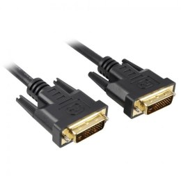 Kabel DVI (24+1) M- DVI (24+1) M, Dual link, 10m, pozłacane końcówki, ekranowany, czarna