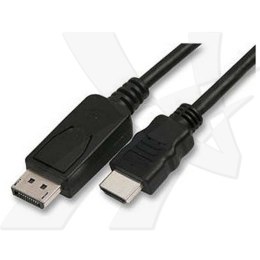 Kabel DisplayPort M- HDMI M, 2m, czarna