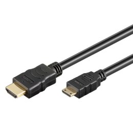 Kabel HDMI M- HDMI (mini) M, High Speed, 5m, pozłacane końcówki, czarna
