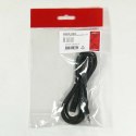 Kabel Jack (3,5mm) M- Jack (3,5mm) F, 1.5m, czarna, Logo