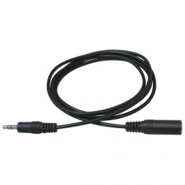 Kabel Jack (3,5mm) M- Jack (3,5mm) F, 1.5m, czarna