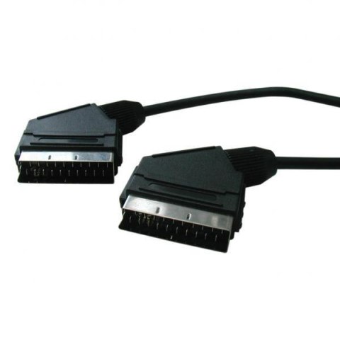 Kabel Scart M- Scart M, SCART, 1m, czarna, Logo