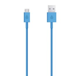 Kabel USB (2.0) USB A M- USB micro M 1m niebieski