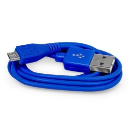 Kabel USB (2.0) USB A M- USB micro M 1m niebieski