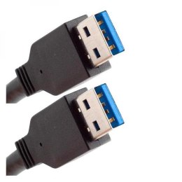 Kabel USB (3.0) USB A M- USB A M 1.8m czarny/biały