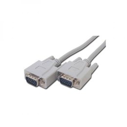 Kabel VGA (D-sub) M- VGA (D-sub) M, 2m, szara, Logo, blistr