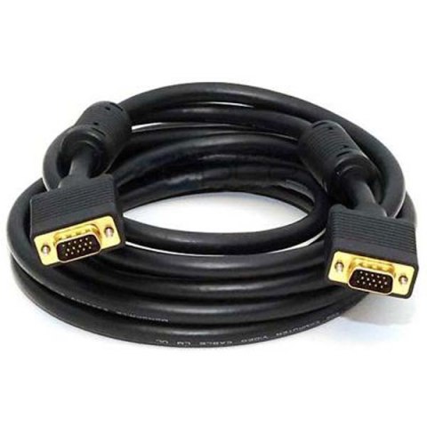 Kabel VGA (D-sub) M- VGA (D-sub) M, 40m, pozłacane końcówki, ekranowany, czarna