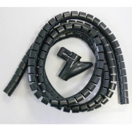 Spirala zgrzewająca, 15-50mm, czarna, 2.5m, (15mm pr.), Logo