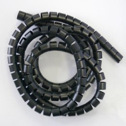 Spirala zgrzewająca, 15-50mm, czarna, 2.5m, (15mm pr.), Logo