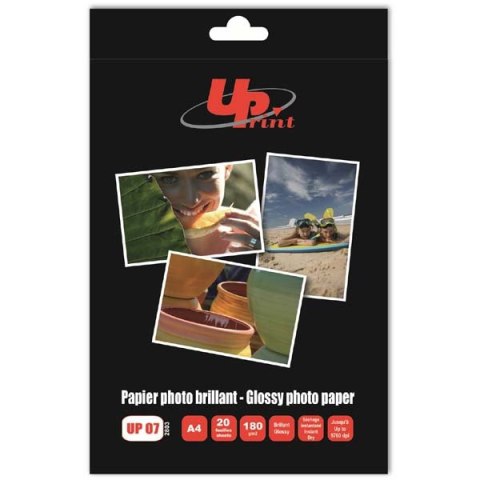 UPrint Glossy photopaper foto papier połysk biały A4 180 g/m2 20 szt. atrament