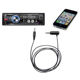 Audio Hands free kabel, Jack (3,5mm) M (4-polový)-Jack (3,5mm) M, 1.2, stereo, czarny, do iPhone,iPad