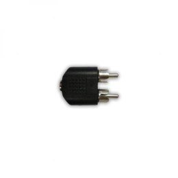 Audio Redukcja, Cinch 2x M-Jack (3,5mm) F, 3.5, stereo, czarna, Logo