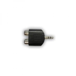 Audio Redukcja, Jack (3,5mm) M-Cinch 2x F, 0, stereo, czarna, Logo
