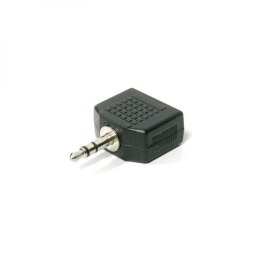 Audio Rozgałęziacz, Jack (3,5mm) M-Jack (3,5mm) 2x F, 0, stereo, czarna, Logo