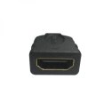 Audio/video Redukcja, HDMI (micro) M-HDMI F, 0, czarna, Logo, pozłacane końcówki