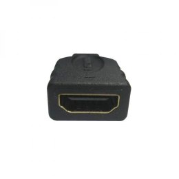 Audio/video Redukcja, HDMI (micro) M-HDMI F, 0, czarna, Logo, pozłacane końcówki