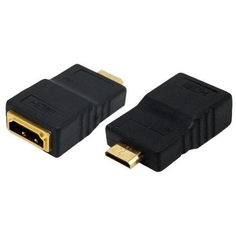 Audio/video Redukcja, HDMI (mini) M-HDMI F, 0, czarna, Logo