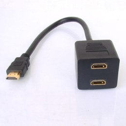 Audio/video Rozgałęziacz, HDMI M-HDMI 2x F, 0, czarna